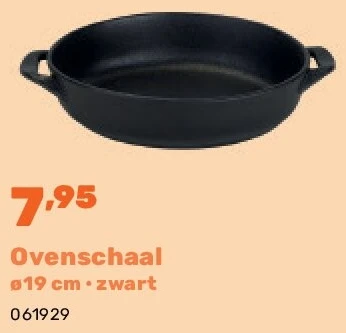 Ovenschaal ø19 cm • zwart