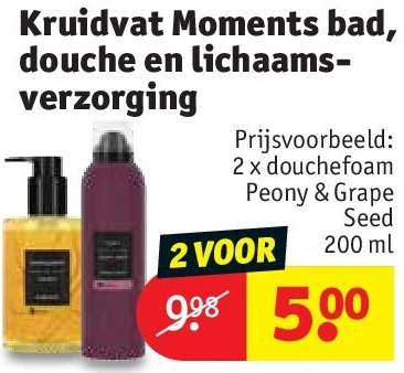 Kruidvat Moments bad, douche en lichaams- verzorging