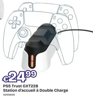 PS5 Trust GXT228 Station d'accueil à Double Charge