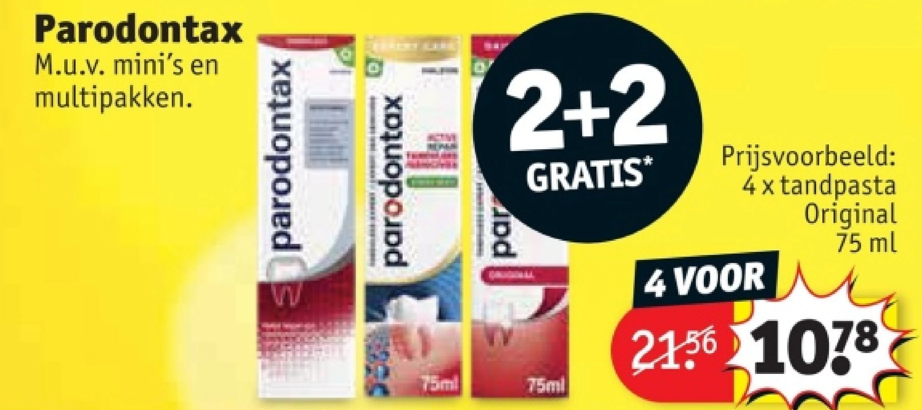 4 x tandpasta Original 75 ml