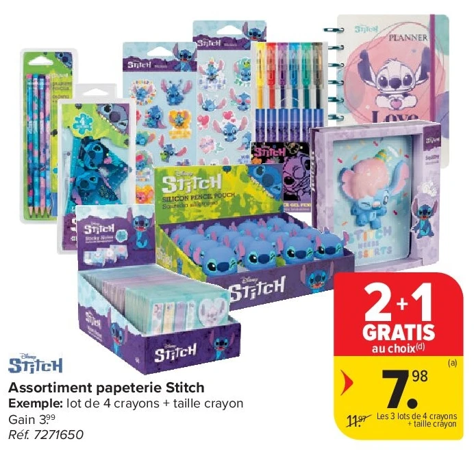 Stitch Assortiment papeterie Stitch