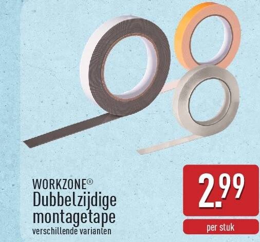 Dubbelzijdige montagetape