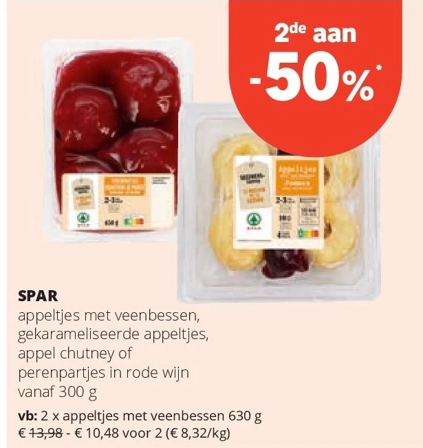 SPAR appeltjes met veenbessen 630 g