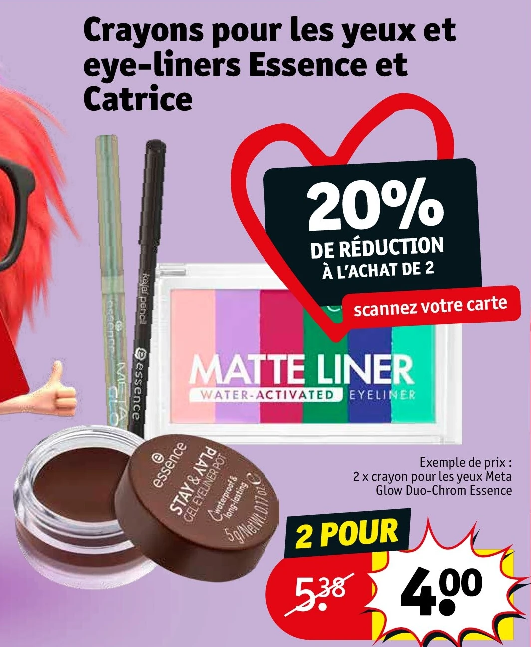 Crayons pour les yeux et eye-liners Essence et Catrice