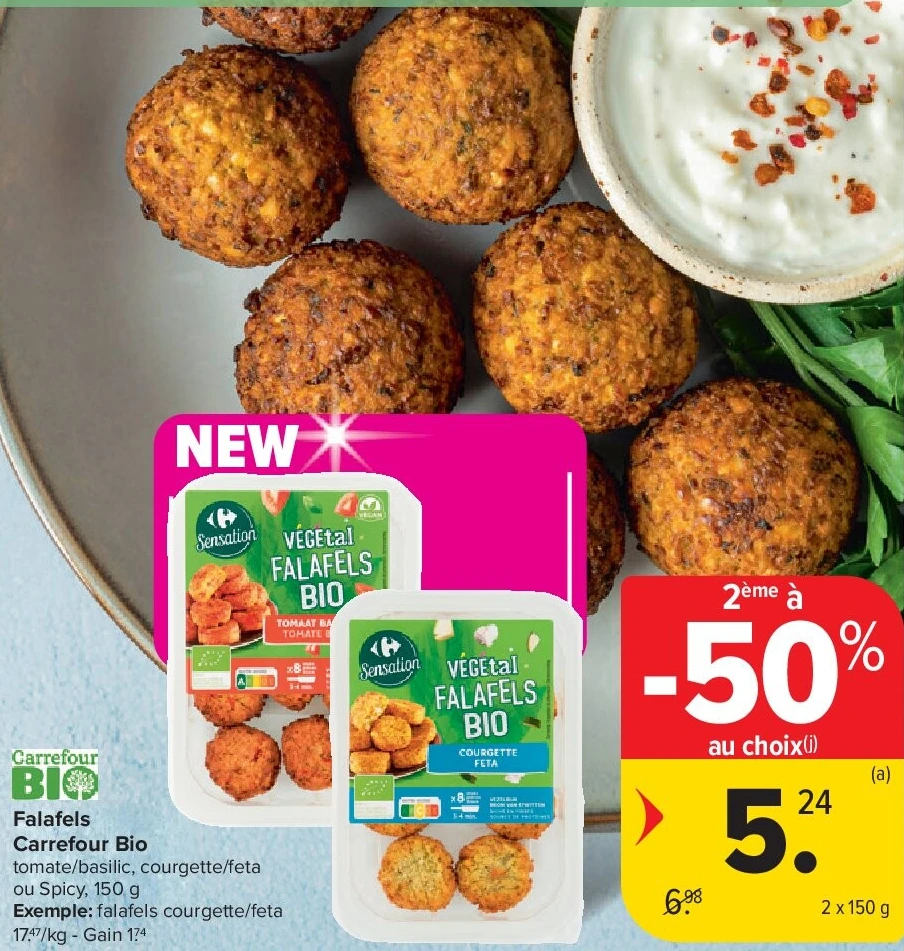 Falafels Carrefour Bio 2 x 150 g