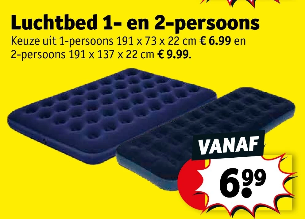 Luchtbed 1- en 2-persoons