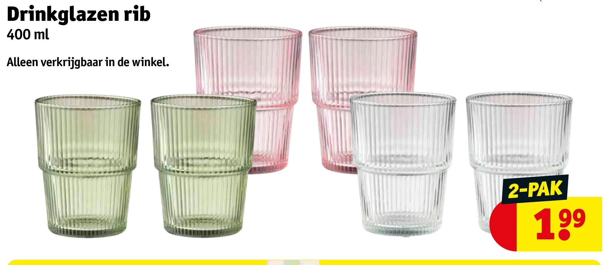 Drinkglazen rib