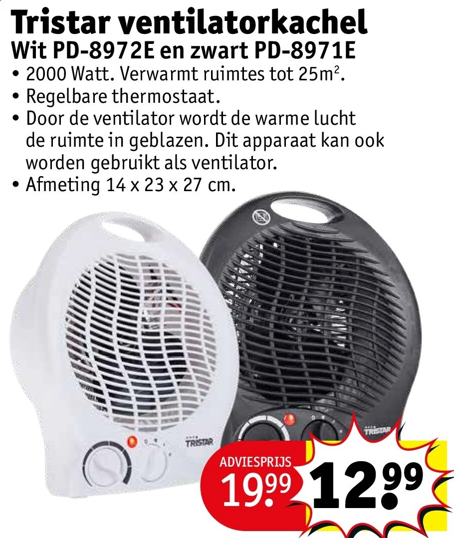 Tristar ventilatorkachel