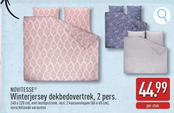 Winterjersey dekbedovertrek, 2 pers.