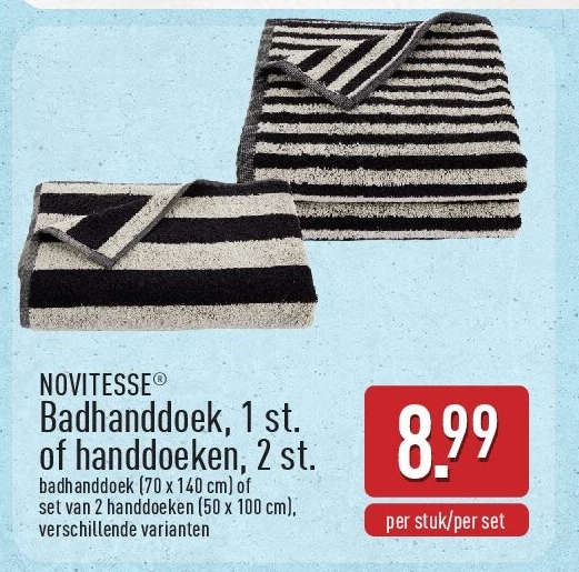 Badhanddoek, 1st. of handdoeken, 2st.