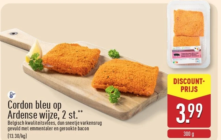 Cordon bleu op Ardense wijze, 2st