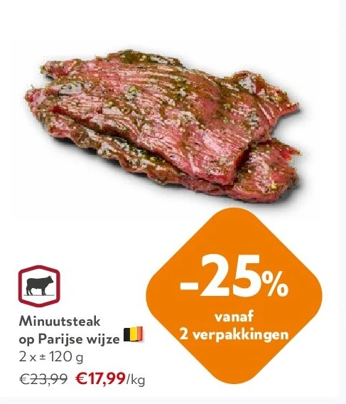 Minuutsteak op Parijse wijze