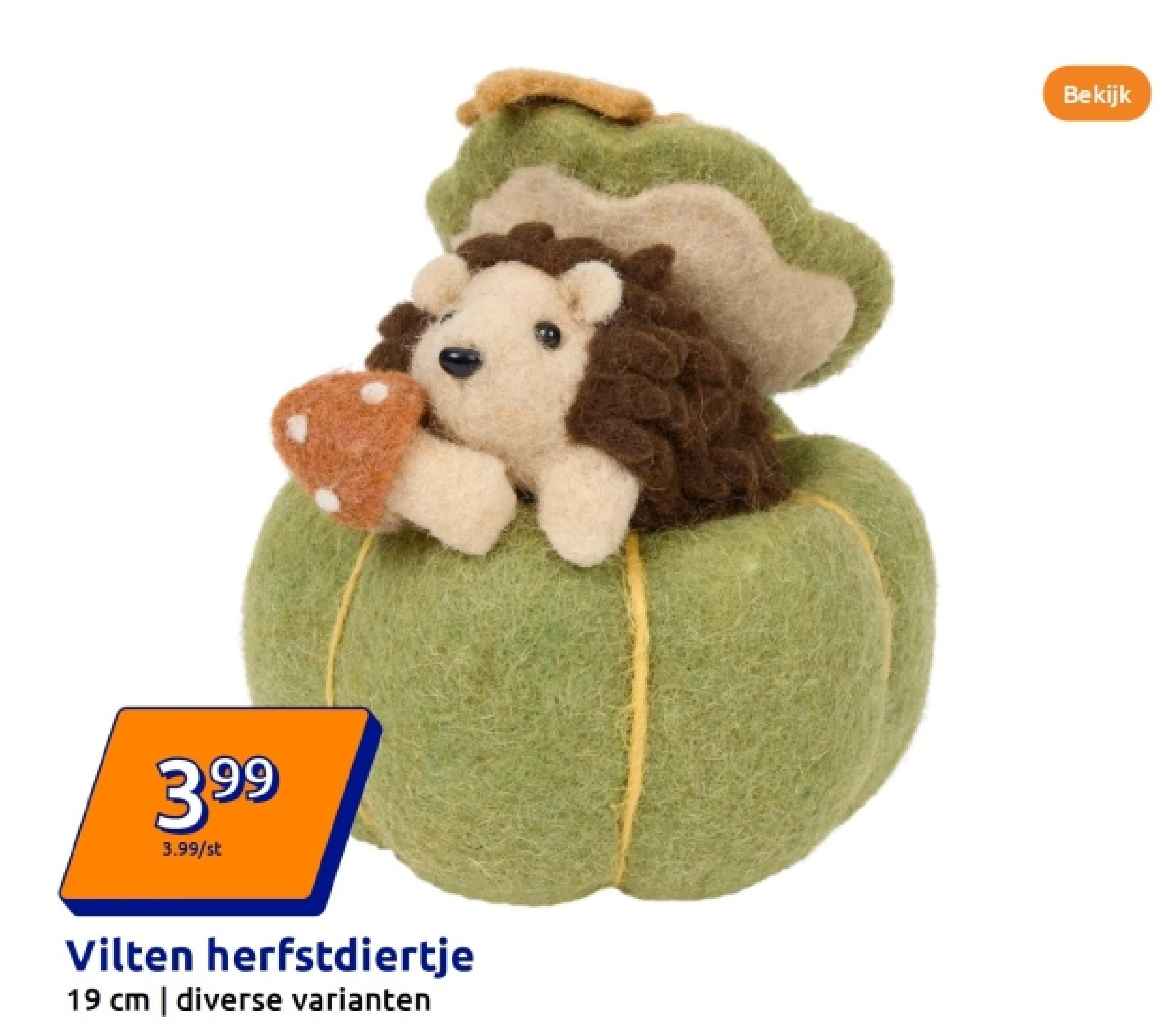 Vilten herfstdiertje