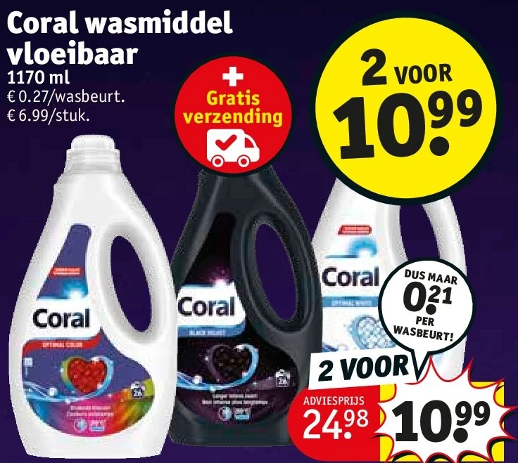 Coral wasmiddel vloeibaar