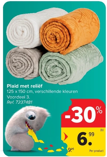 Plaid met reliëf