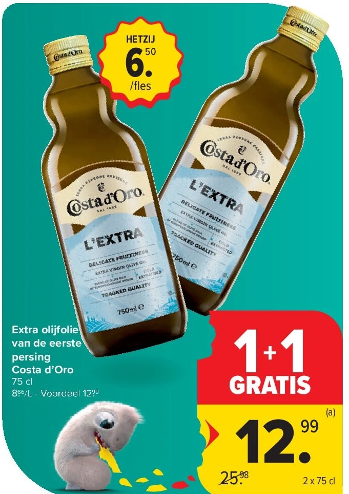 Extra olijfolie van de eerste persing Costa d’Oro
