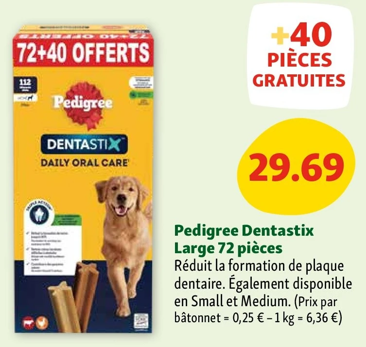Pedigree Dentastix Large 72 pièces