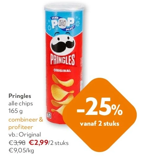 Pringles alle chips 165 g
