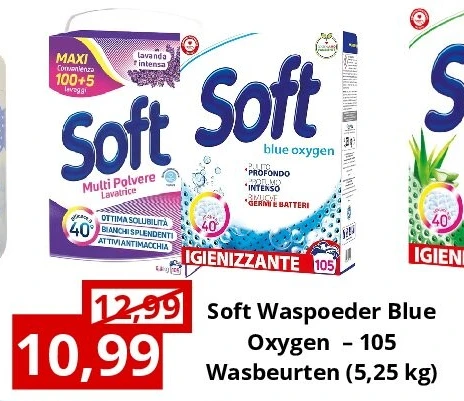 Soft Waspoeder Blue Oxygen – 105 Wasbeurten (5,25 kg)