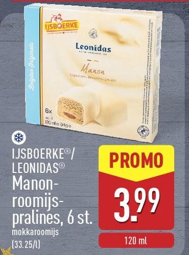 Manon- roomijspralines, 6st.