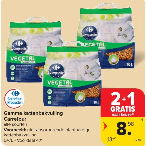 Gamma kattenbakvulling Carrefour