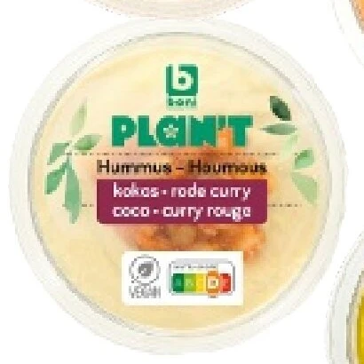 Plan’t Hummus kokos en rode curry 175 g