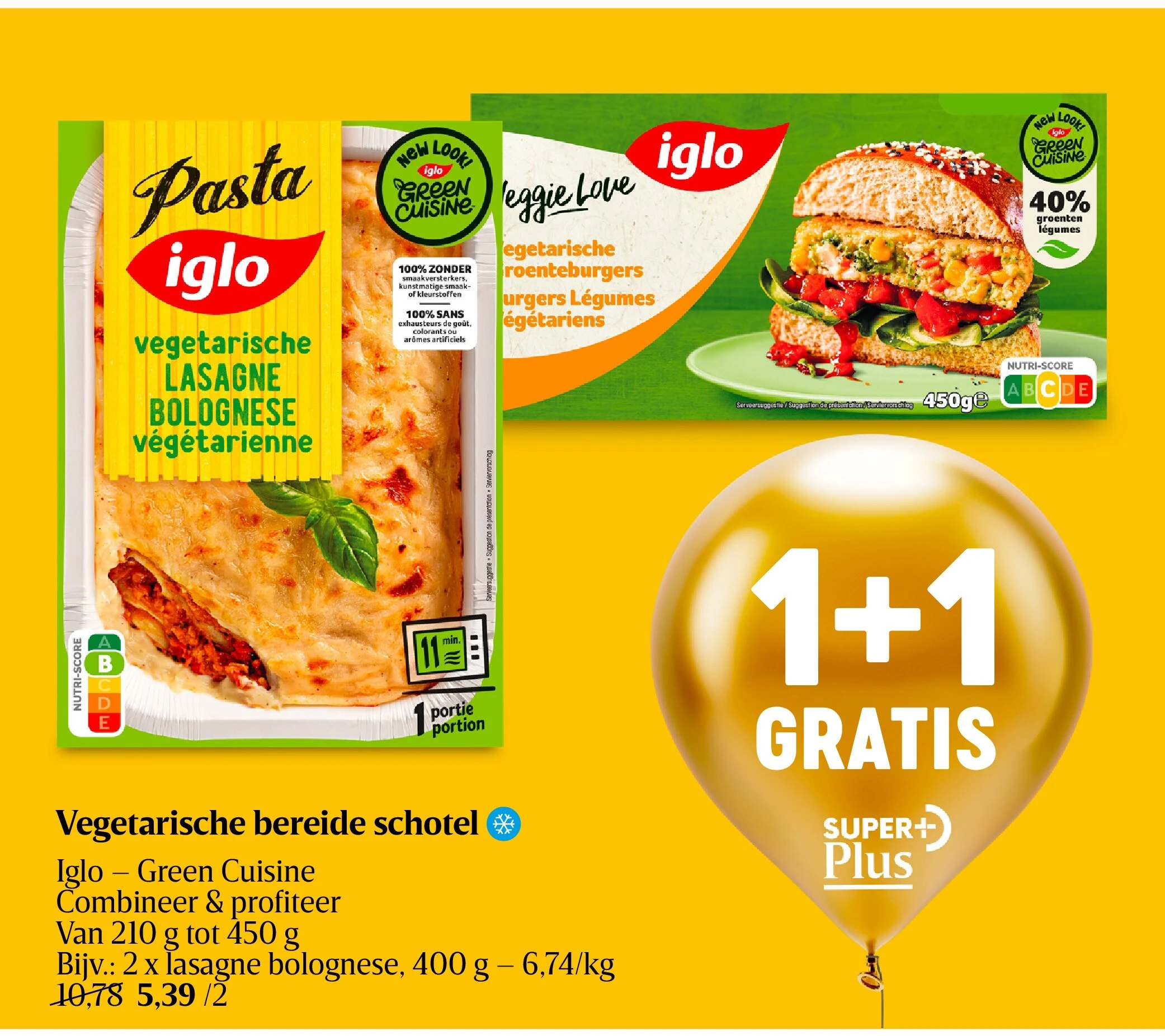 Vegetarische bereide schotel