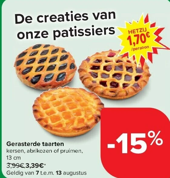 Gerasterde taarten