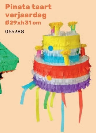 Pinata taart verjaardag Ø29xh31 cm
