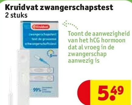 Kruidvat zwangerschapstest