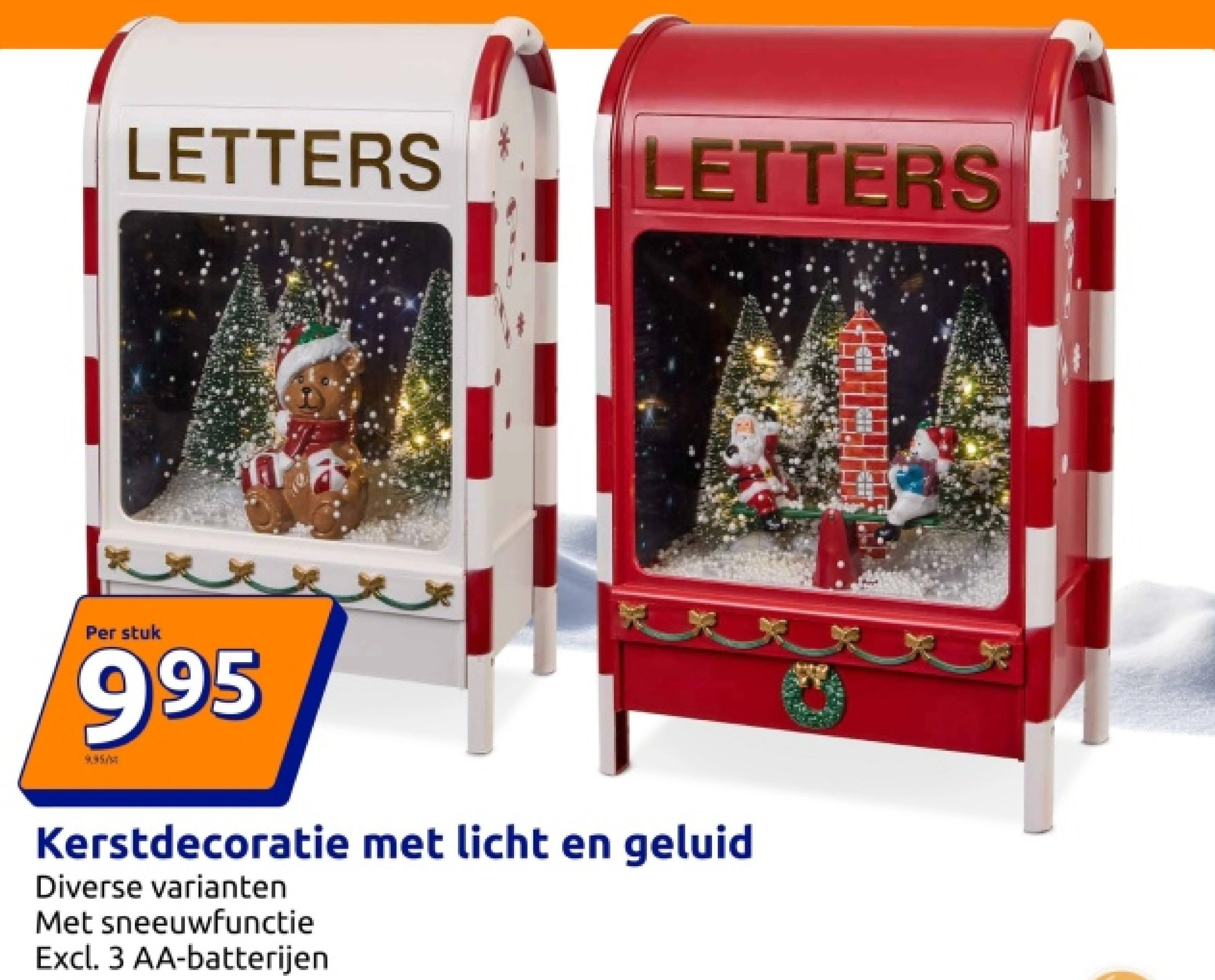 Kerstdecoratie met licht en geluid