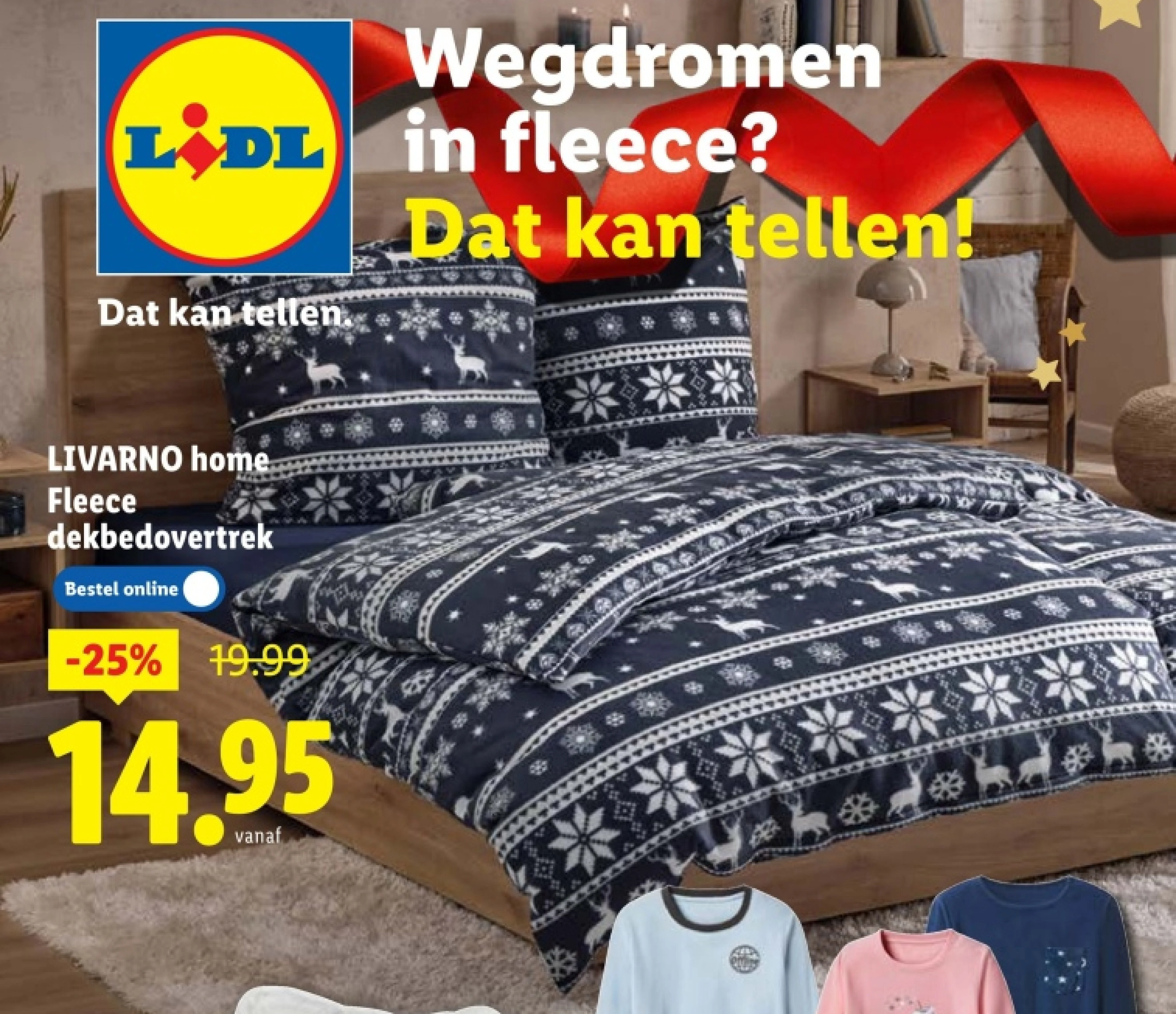 LIVARNO home Fleece dekbedovertrek