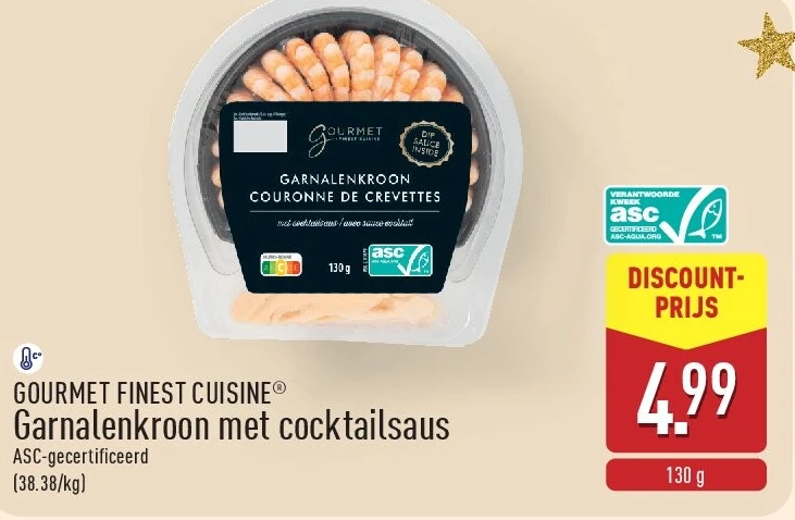 Garnalenkroon met cocktailsaus