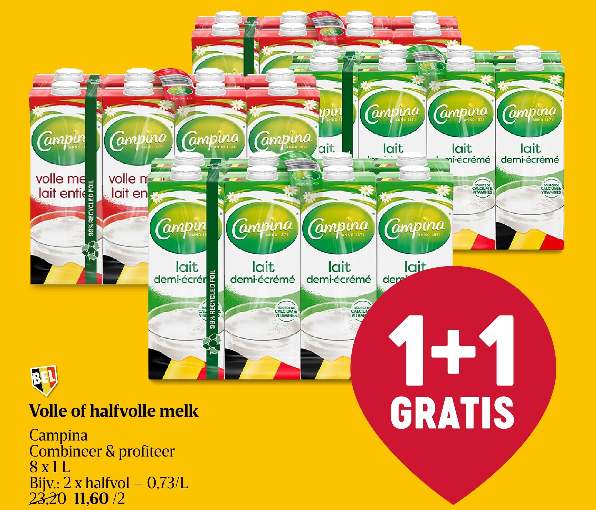 Volle of halfvolle melk