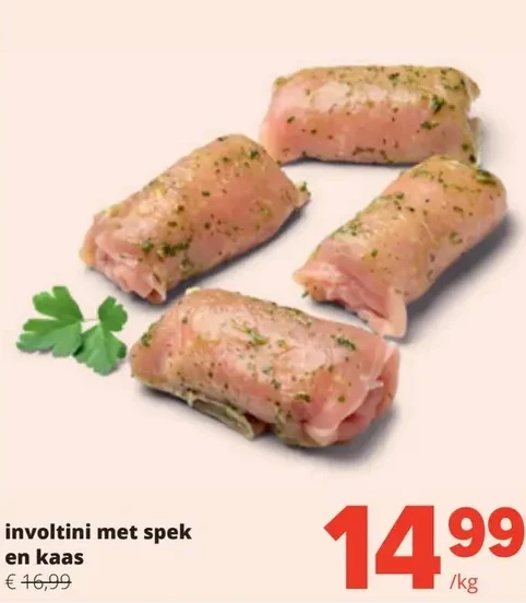 involtini met spek en kaas