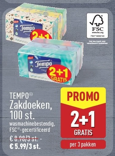 Zakdoeken, 100st.