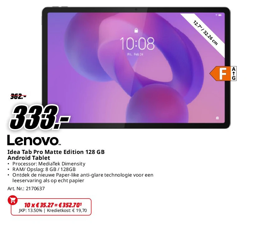 Lenovo Idea Tab Pro Matte Edition 128 GB Android Tablet