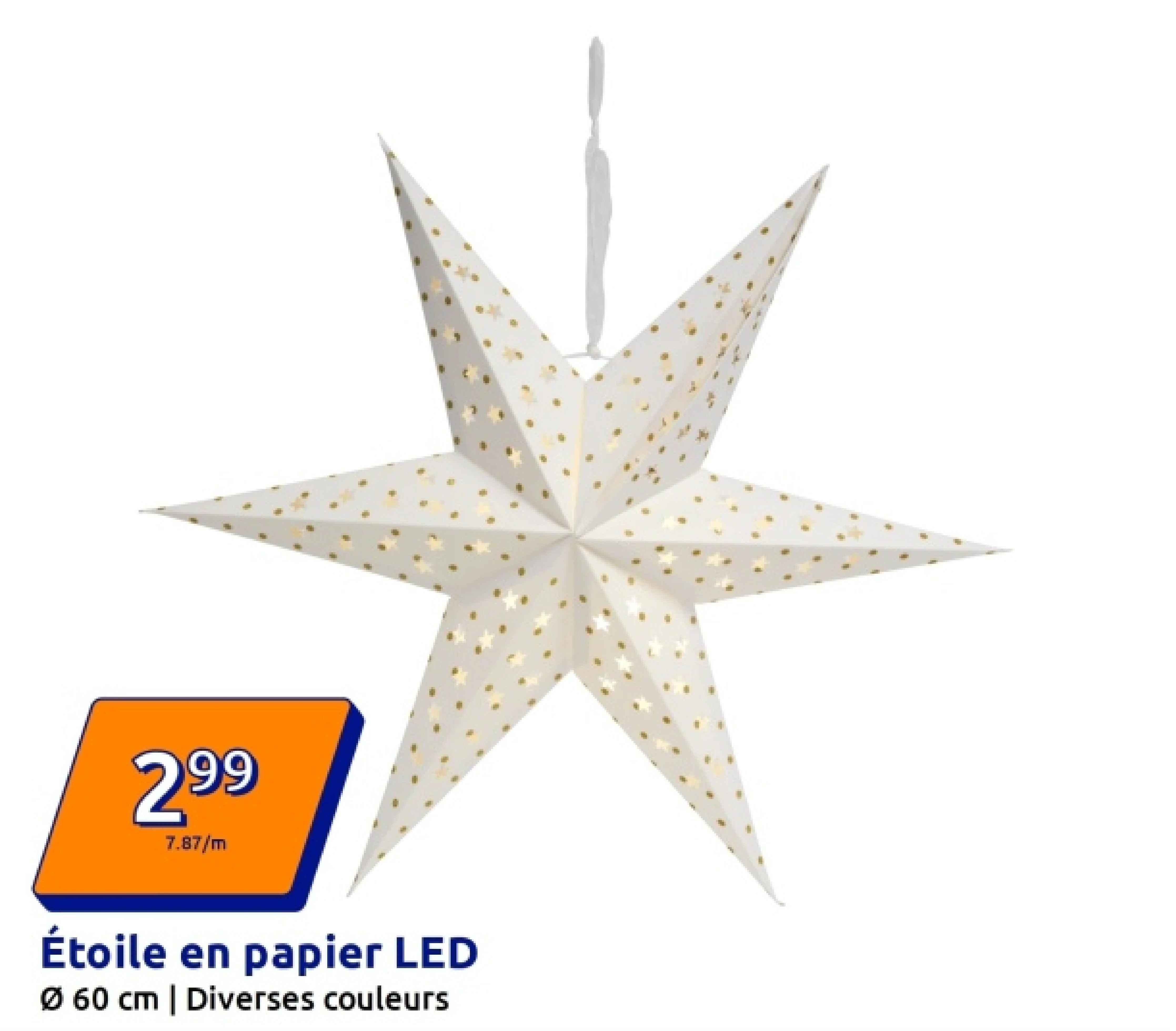 Étoile en papier LED