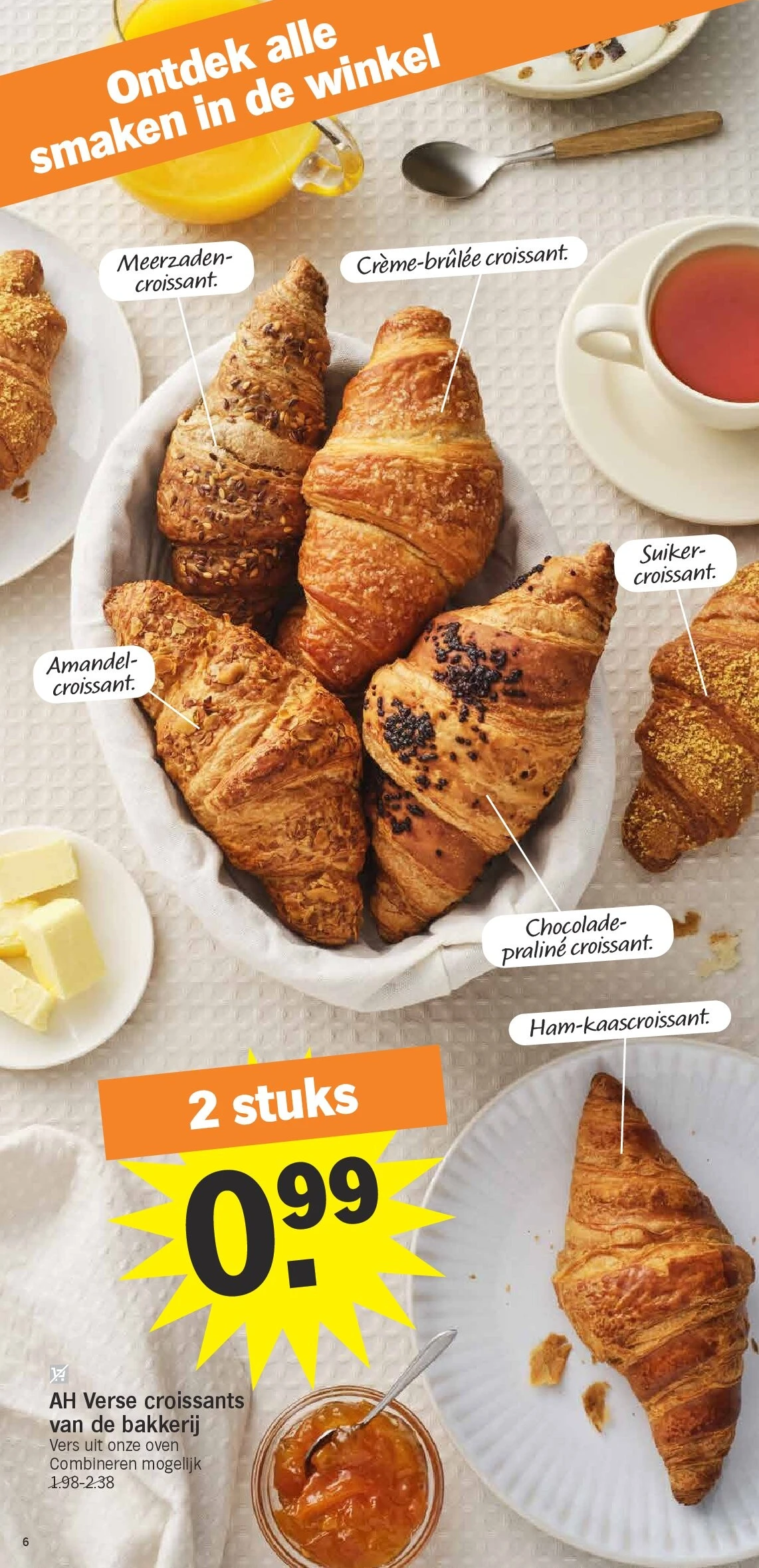 AH Verse croissants van de bakkerij