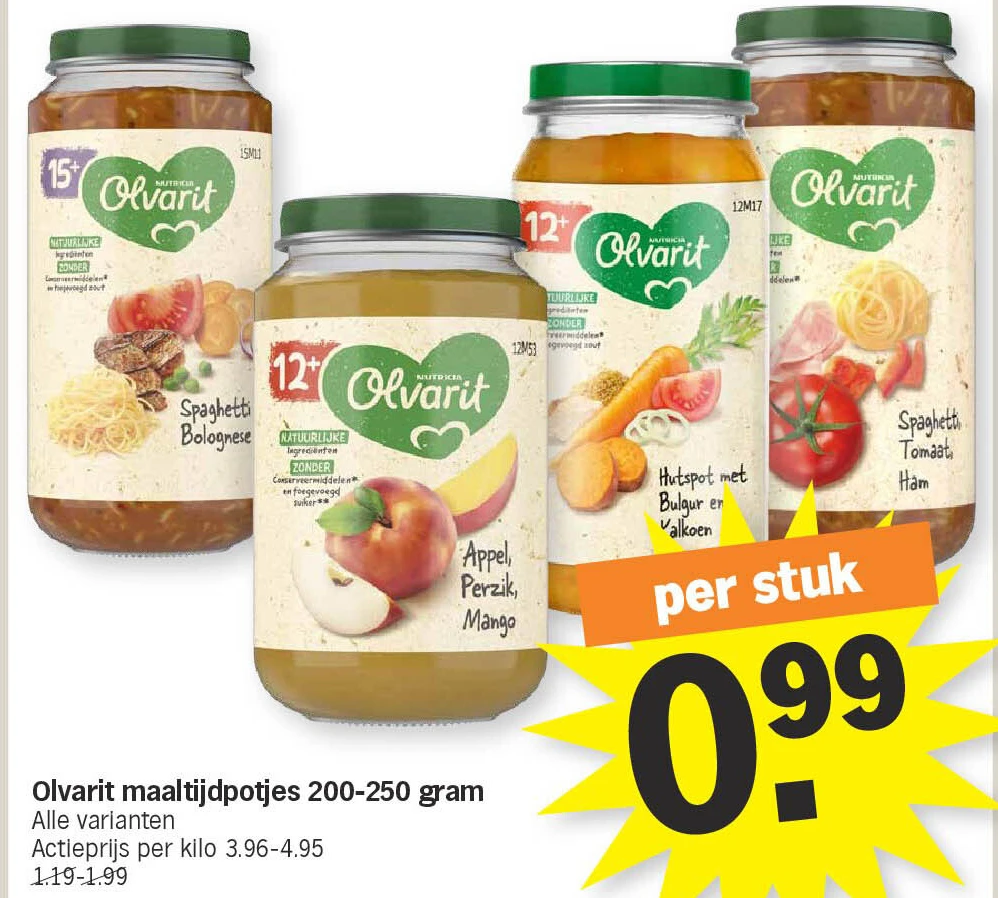 Olvarit maaltijdpotjes 200-250 gram