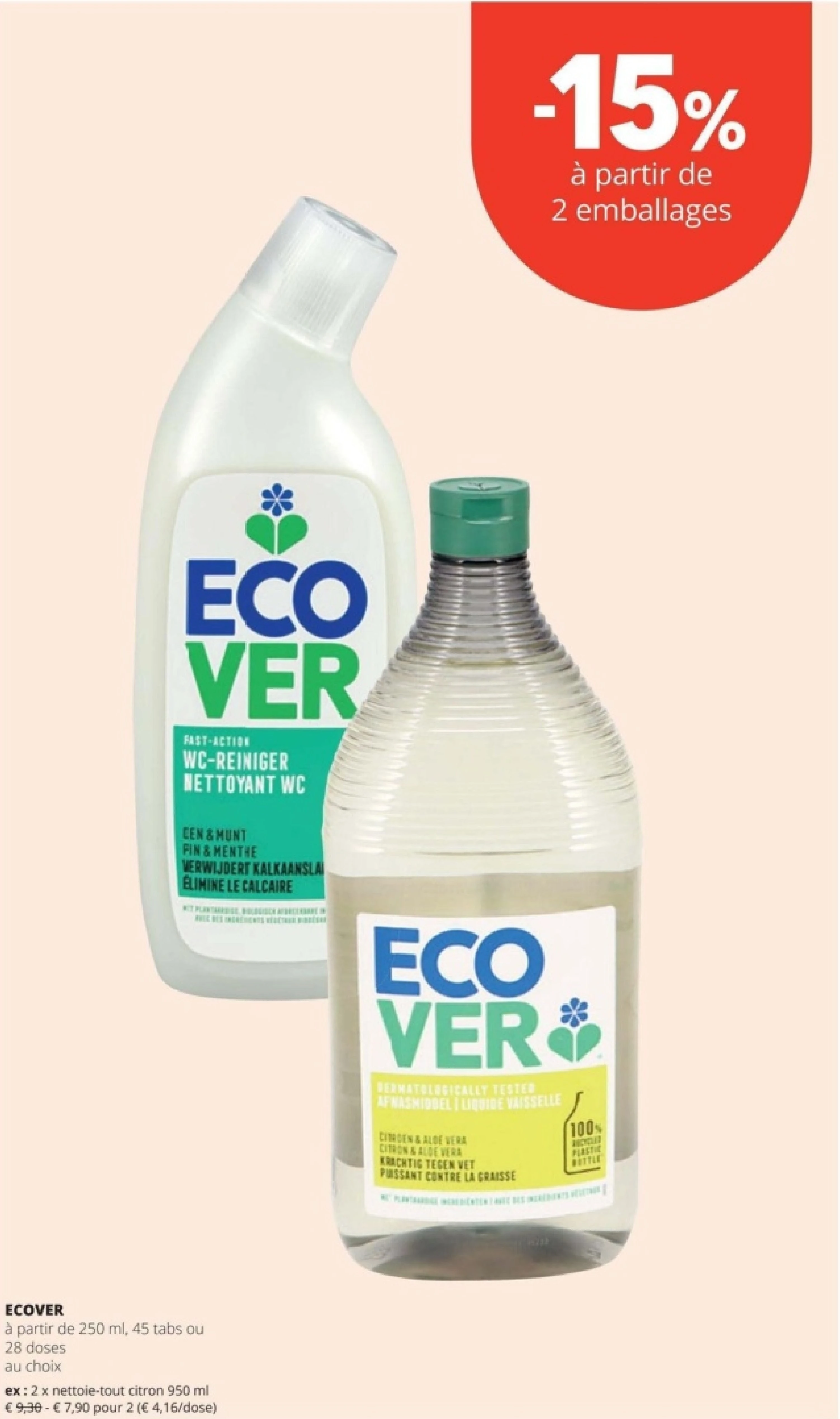 ECOVER à partir de 250 ml