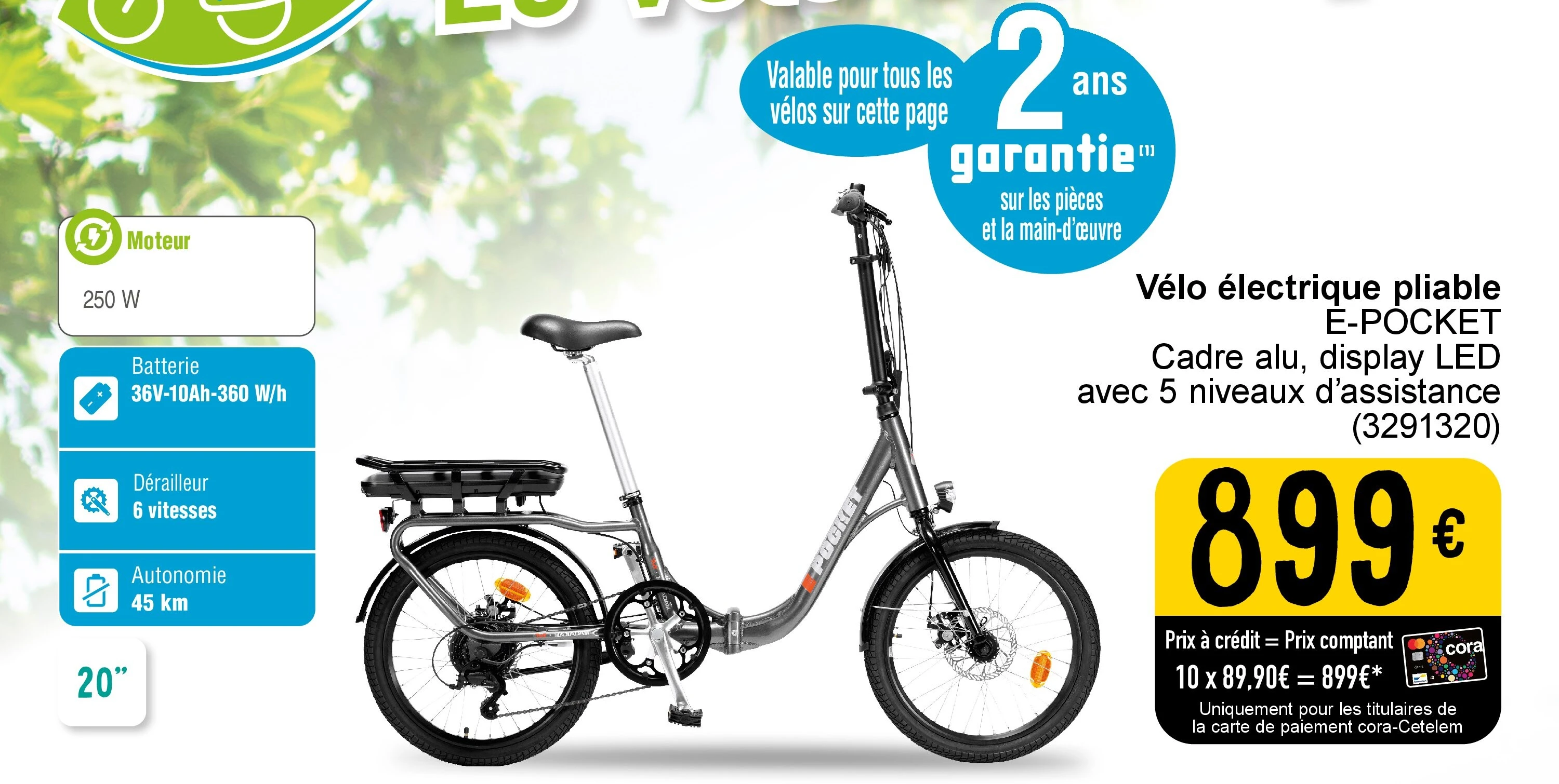 Vélo électrique pliable