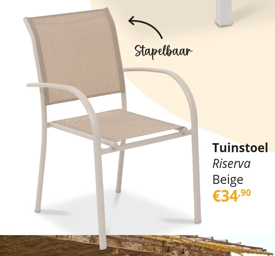 Tuinstoel Riserva Beige
