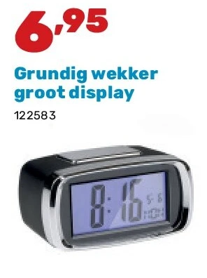 Grundig wekker groot display