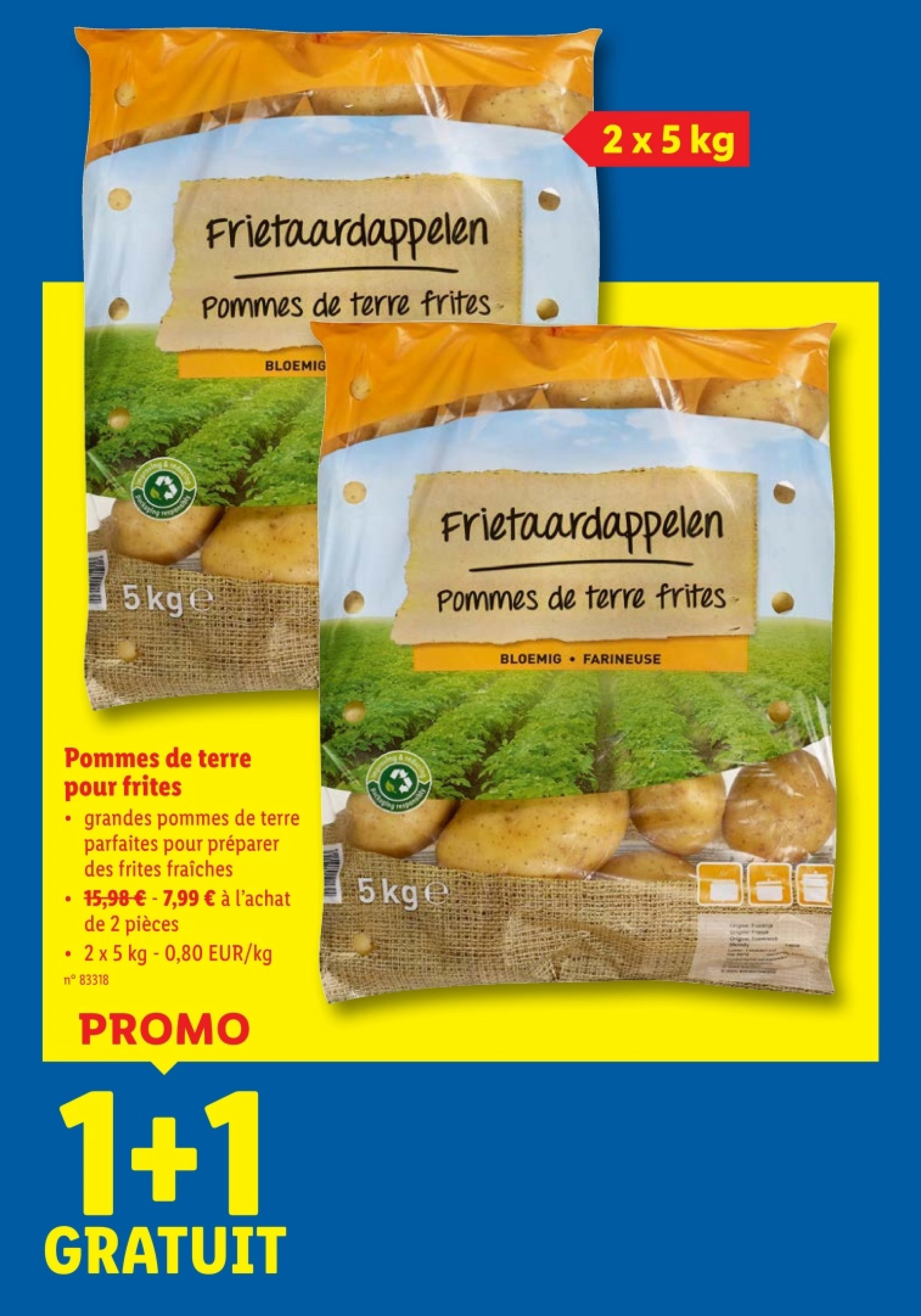 Pommes de terre pour frites