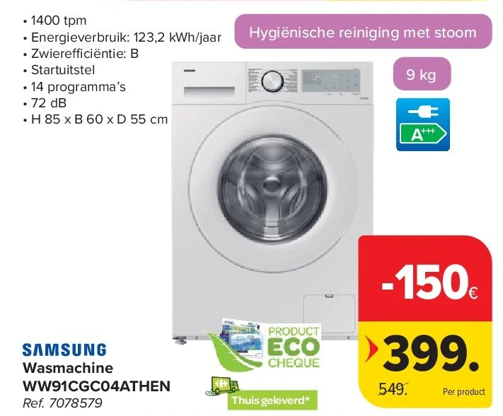 Wasmachine WW91CGC04ATHEN