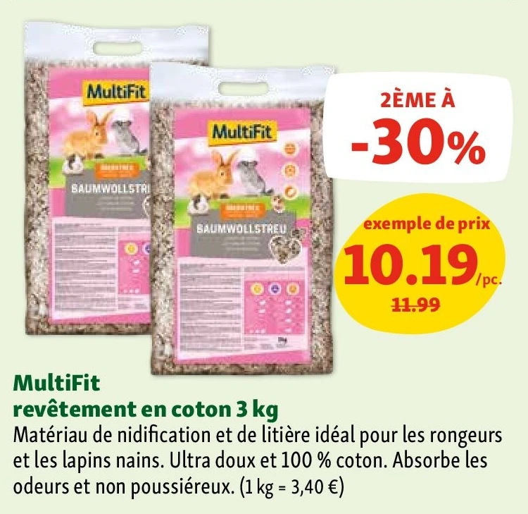 MultiFit revêtement en coton 3 kg