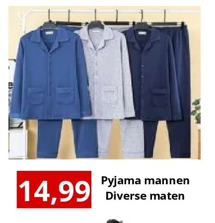 Pyjama mannen Diverse maten