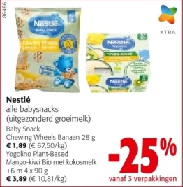 Nestlé Baby Snack Chewing Wheels Banaan 28 g