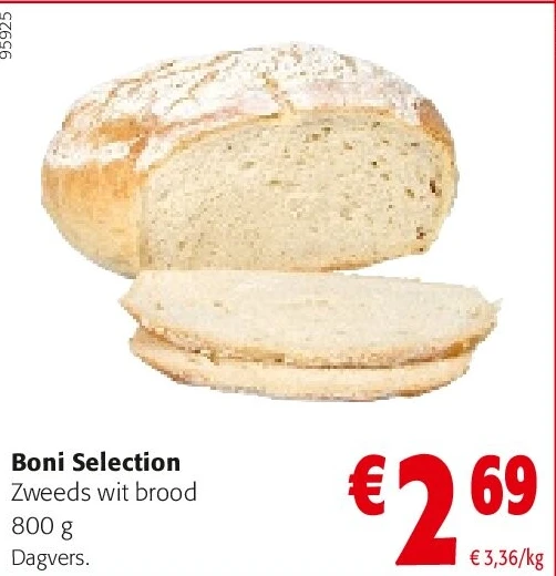 Boni Selection Zweeds wit brood 800 g